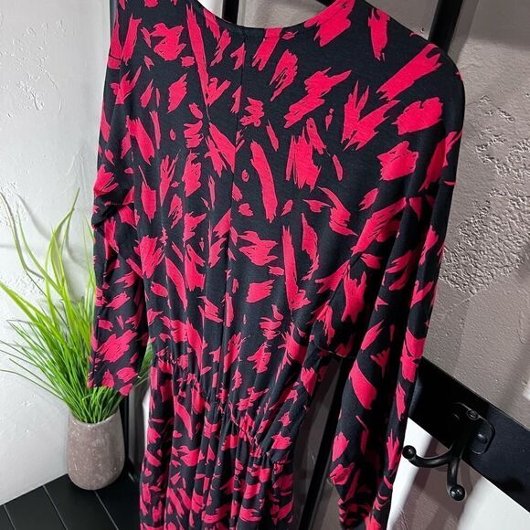 Zara Trafaluc Red Black Peplum Fit & Flare Dress size small - Picture 9 of 16